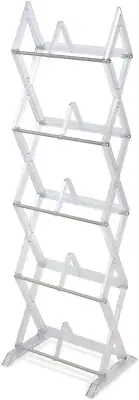 Mitsu 5 Tier Portable Media Storage Rack Holds 130 CD or 90 DVD or 105 Blu Ray