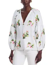 Tommy Bahama Florentina Flourish Linen Top