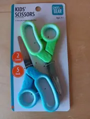 Pen + Gear Kid’s 2 Scissors 5" school supply homeschool kids crafts Blue/Green