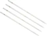 uxcell Graduated Dropper Pipettes 4 Pcs 0.1ml Reusable Borosilicate Glass Pipette for Transfer Liquid for Laboratory, Chemistry, Clear