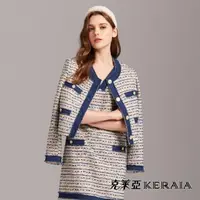 在飛比找momo購物網優惠-【KERAIA 克萊亞】丹寧寶典花紗外套