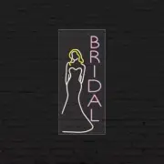Bridal Sign for Business Displays | LED Flex Neon | 13"W x 32"H x 1"D