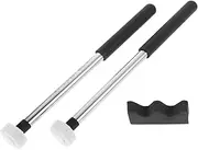MUELODSIC 2pcs Drum Stick Metal Drum Stick Drum Accessories Percussion Instrument Musical Instrument Accessories Xylophone Mallet Xylophone Drumsticks Tongue Drum Mallets Felt Black
