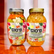 Gios Pickle Onions, Cauliflower, Baby Corn, Peppers, Carrots 2 Glass Jars 64 0z