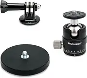 PROfezzion Magnetic Mount Base Stand Kit with Mini Ball Head for GoPro Hero Camera, DJI Osmo Action AKASO Insta360 Camera and More Cameras & Devices a 1/4''-20 Thread