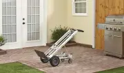 COSCO 12326ASB1E 3-in-1 Series Assisted Cart with Flat-Free Wheels Hand Truck,
