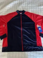 Starter Track Jacket Full Zip With Pockets Colorblock Navy/Red X-Large XL