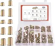 Humdcdy Threaded Bolt Connector,Hexagon Nuts Assortment Kit - Set of Bolt Connector, Home Hardware Accessory for Pine Wood Furniture Plywood