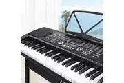 Elite 61 Keys Electronic Piano Keyboard Music LED Electric Holder Stand Adaptor in black