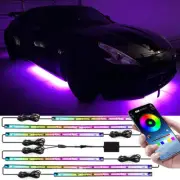 6x For Nissan 350Z 370Z RGB LED Underglow Dreamcolor Neon Strip Lights bluetooth