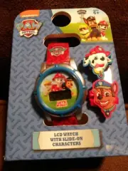 Paw Patrol LCD Watch with Slide-On Character Charms Nickelodeon Spin Master 2018