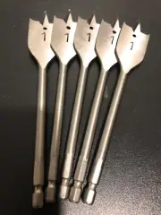 5 Pc 1 Inch Flat Spade Drill Bit Wood 1/4 Hex Shank