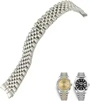 [UMCNVV] 316L Stainless Steel 20mm Watch Strap for 36mm Rolex Datejust 116233 116234 Silver Golden Solid Metal Watchband