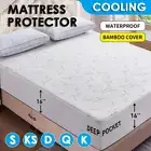 Bamboo Fully Fitted Mattress Protector Cover/Fitted Sheet Single/Double/Q/K Gift