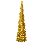 Pop-up Artificial Christmas Tree Gold 180 cm PET vidaXL