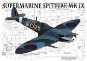 Supermarine Spitfire MK IX Electric 27" WS RC Airplane Laser Cut Balsa Short Kit