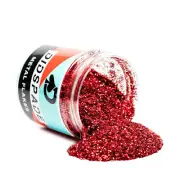 2oz Roulette Red 0.015 Red Metal Flake - Solvent Resistant Glitter