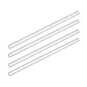 4 Pack 8mmx8mmx250mm Acrylic Square Rod Solid PMMA Bar for DIY Crafts Clear