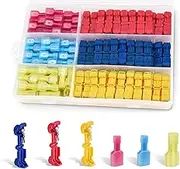 240Pcs T Tap Wire Connectors, T Wire Quick Splice Connector, Quick Splice Electrical Wire Terminals Connectors, T Connectors for Wiring with Storage Case, for Wiring Automotive