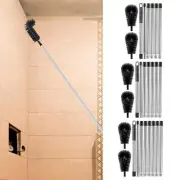 Gutter Cleaning Brush Roofing Tool Extendable with Telescopic Pole Stainless