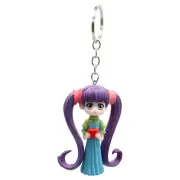 New Hatsune Miku Purple Hair VOCALOID 3 inch Keychain Vinyl Figure Miku Hatsune