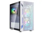 Silverstone Fara H1M Pro Micro-Atx Case W/ 3X Argb Fans And Controller - White
