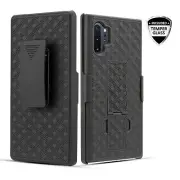 Samsung Galaxy Note 10 Pro Protective Holster Case + Glass Belt Clip Kickstand