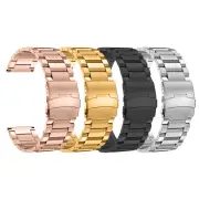 22mm Three-bead Trapezoidal Stainless Steel Watch Straps Smart Watch Band Replacement Strap