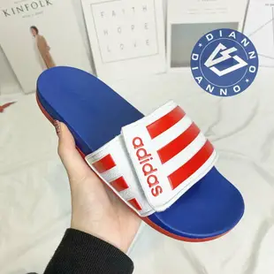 帝安諾-ADIDAS ADILETTE 愛迪達 記憶鞋墊 拖鞋 黑白 藍白 全黑 粉色 黑色 藍色 防水 魔鬼氈【APP下單享4%點數】