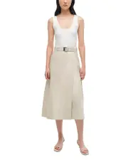 Simkhai Camden Mixed Media Tank Midi Dress