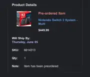 Nintendo Switch 2 Console USA VERSION | CONFIRMED PRESALE ✅