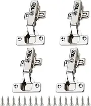 Soft Close Hinge, Cabinet Door Hinges with Gas Lift, 105° Opening Angle, Pot Hinge Diameter 35 mm,Concealed Kitchen Cabinet Hinges with Screws (4 Pieces)