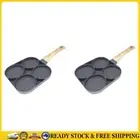 4 Cup Pancake Pan Non-stick Griddle Pancake Maker for Kids Breakfast(Black) .
