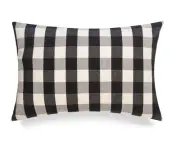 Black And White Buffalo Check Lumbar Pillow Cover