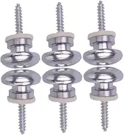 ERINGOGO 6pcs Guitar Strap Locks Mushroom Head Design for Electric Guitar Bass Durable Strap Button for Acoustic Instruments Stable Reliable Locking System