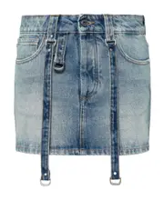Off-White Logo Patch Denim Mini Skirt IT40,IT44,IT42,IT38,IT36 Blue