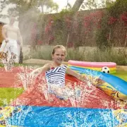 Inflatable Water Slide Mat Play Center For Children Summer Backyard Sprinkler