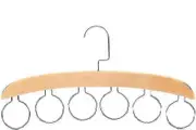 Yuxin Wood Scarf Ring Hanger Storage Holder Hole Hanger 6 Ring