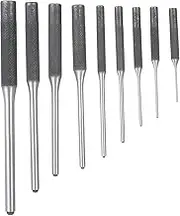 9 Pieces Roll Pin Punch Set Steel Punches Hand Pin Removing Tool wi Carrying Case for Jewelers Watchmakers Carpenters