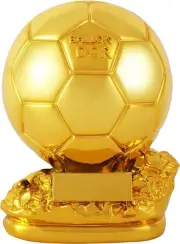 6.3 Inch Ballon D'Or Trophy Football Trophy, Golden Ballon Football Trophy, Best