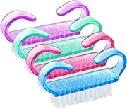 Handle Nail Brushes - 4 PCS Plastic Fingernail Cleaning Brushes - Nail Scrubbing Brushes for Cleaning Nails