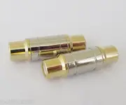 10pcs Gold Plated Brass RCA Phono Coupler Female to Female Audio Video Adapter