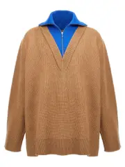[Jil Sander] Jil Sander-Half Zip Sweater Maglioni Multicolor-Uomo 46IT Multicolor