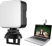 zolyet Video Light Video Conference 5600K Lighting Cube for Laptop Computer Webcam Light with Clip 1/4 Thread Port Cold Shoe for Live Studio Photographer Makeup Vloger Call White