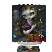 Maiden Fauna the Goddess of Animals Shower Curtain