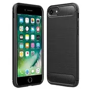 For Apple iPhone 8 Case, Rugged Shockproof Heavy Duty Snti Slip Protective Case Cover (Black)