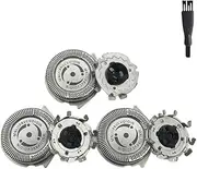 SH50 Replacement Blades Compatible with Philips Series 5000 Electric Shavers, SH50 blades, Replacement Blades for Head Electric Razor Shaving, 3-pc pack, 1 Brush