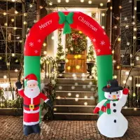 在飛比找樂天市場購物網優惠-【免運】2.4米聖誕拱門 節庭院裝飾場地布置道具 充氣聖誕拱