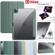 Clear Back Case Cover Pen Holder For Apple iPad 11/10th/9th/8th Gen Air 5 Pro 11