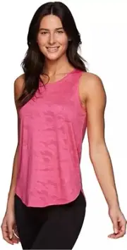 Reebok RBX Women’s Yoga Tank Top Hot Barbie Pink Mesh Camo Lightweight Sz XL